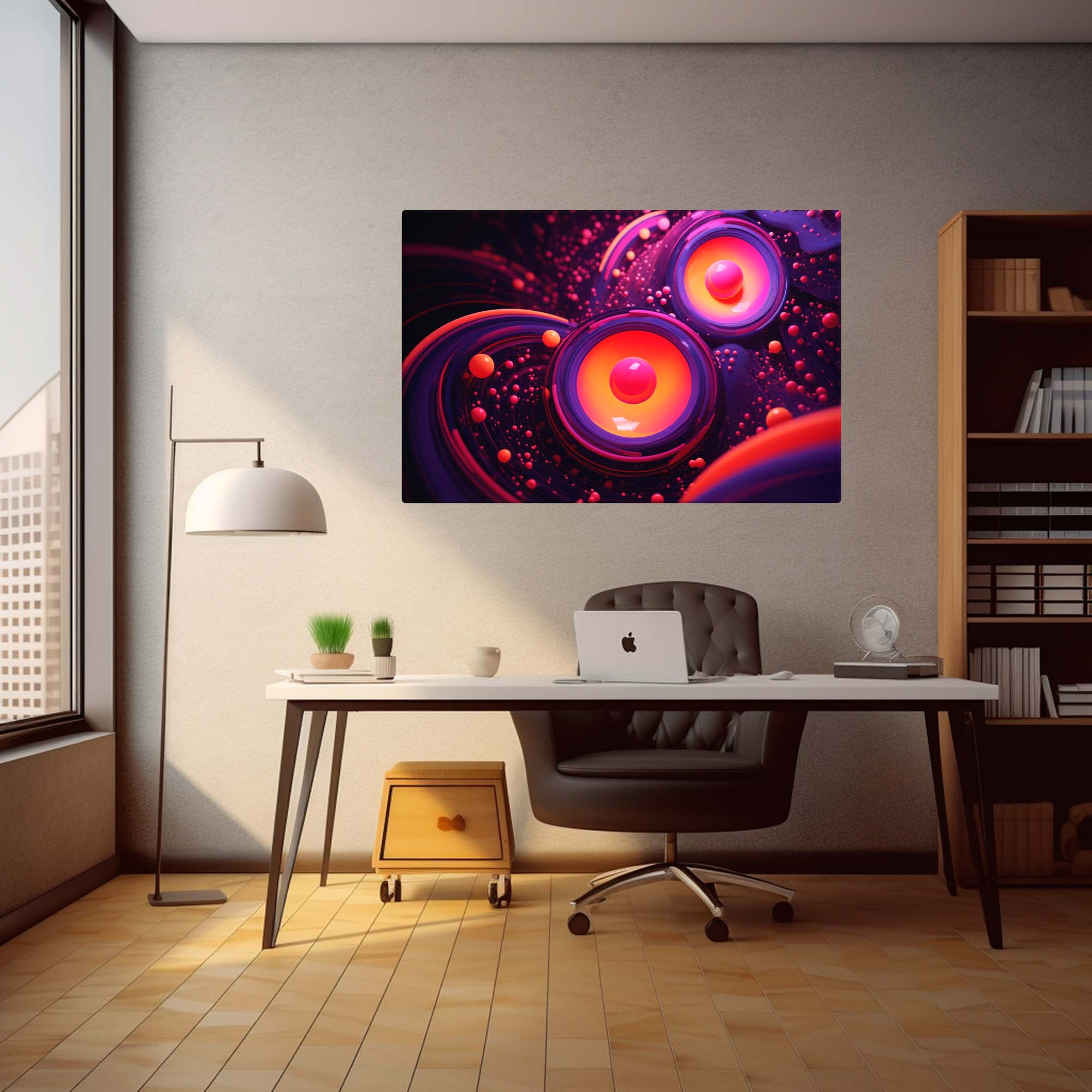 Spherical Geometry – Abstract Geometric Canvas Print in home ofice