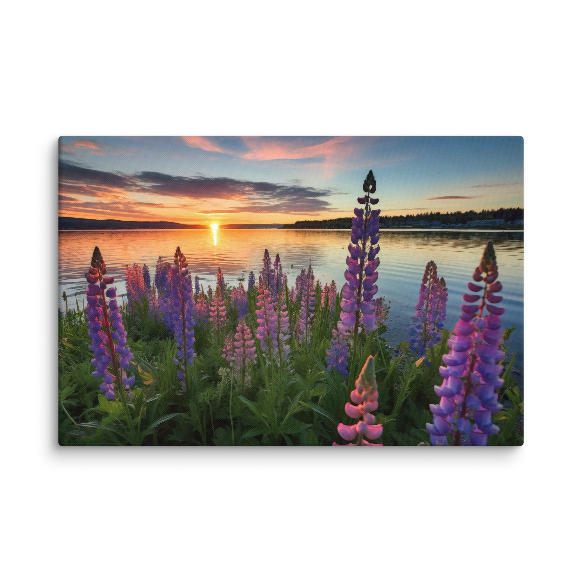Spring Wildflowers and Alpine Lake – Canvas Print