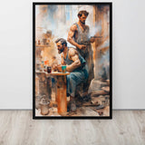 Strength in Unity – Art Fusion Framed Canvas on display