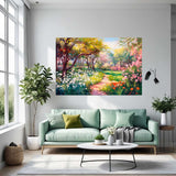 Stunning Flower Garden – Art Fusion canvas print of a flower-lined garden gateway – Art Fusion Store