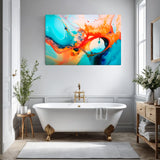 Surreal Synthesis - Abstract Print in bathroom