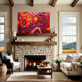 Tectonic Shift – Abstract Canvas Print over fireplace