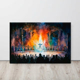 Theatre scene canvas print displayed  