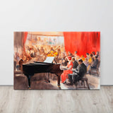 Town music scene canvas displayed  