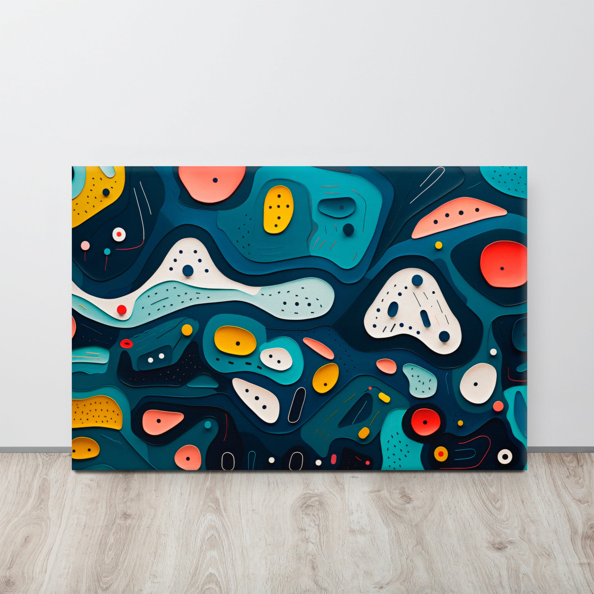 Tranquil Disarray - Abstract Canvas Print on display