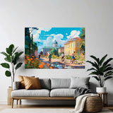 University Students on Bicycles – Art Fusion Store