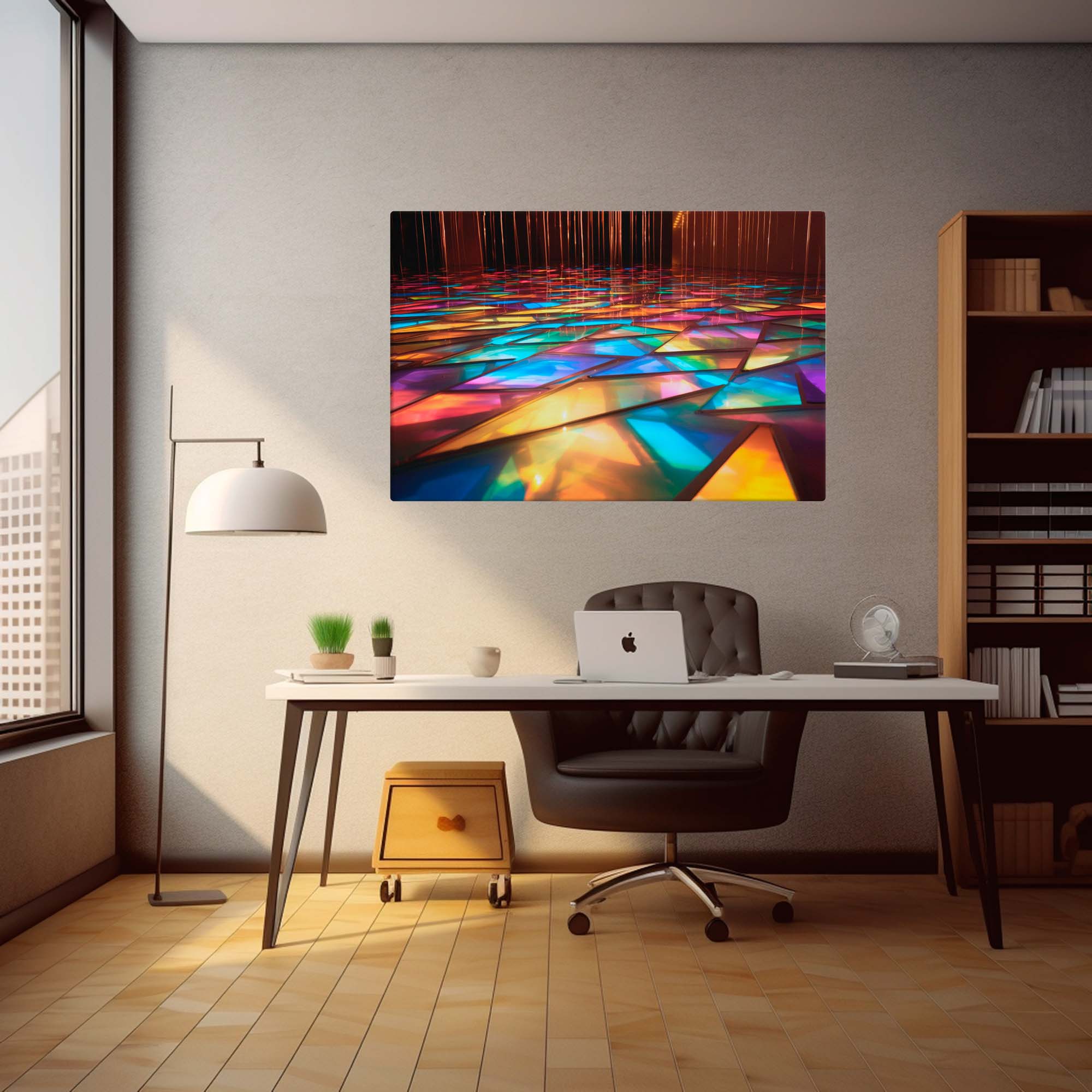 Veil of Illusion - Abstract Canvas Print in home ofice