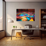 Veil of Illusion - Abstract Canvas Print in home ofice