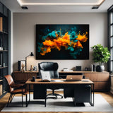Vivid Impressions – Abstract Canvas Art Print in professional office