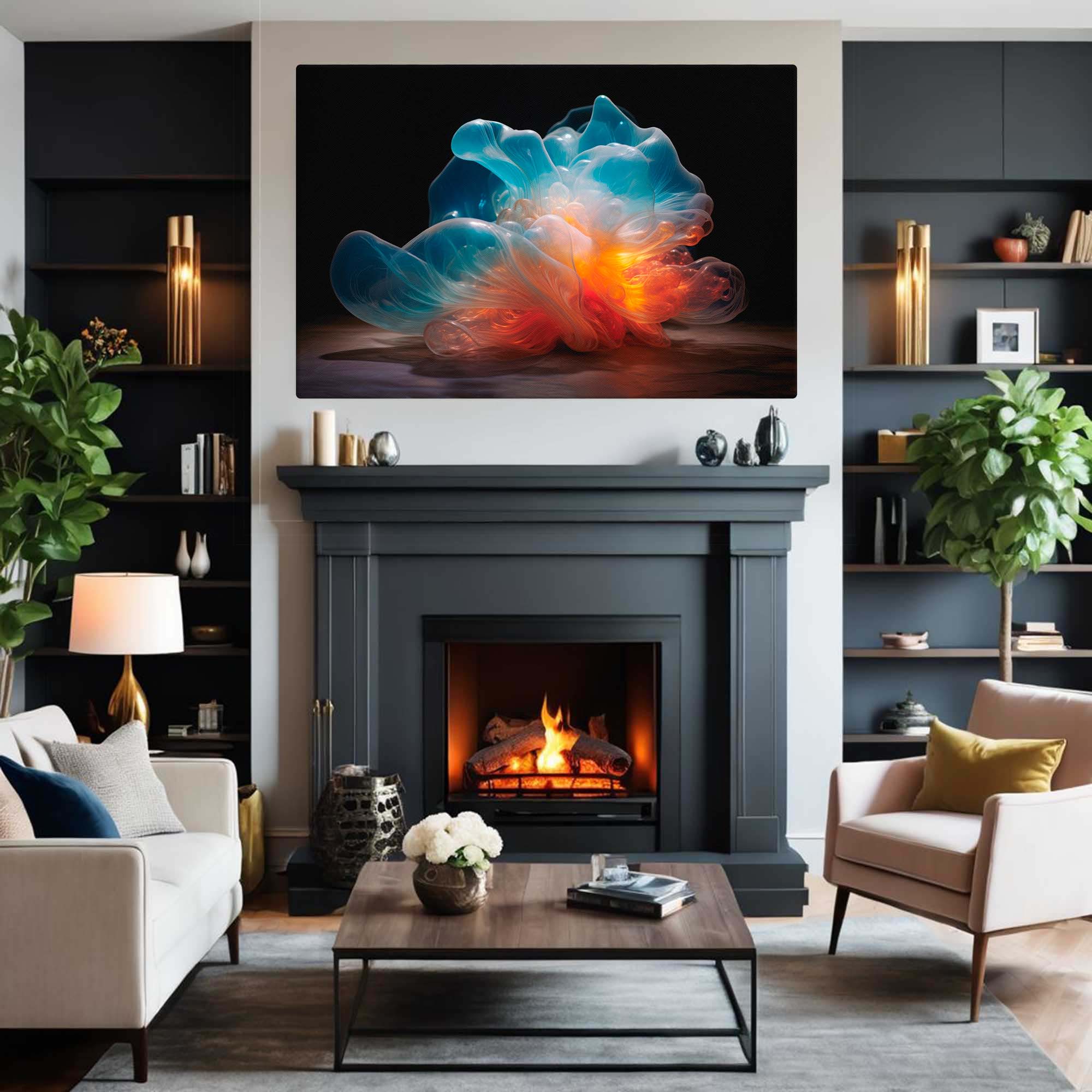 Whispers of the Imagination – Abstract Canvas Art Print family room wall display