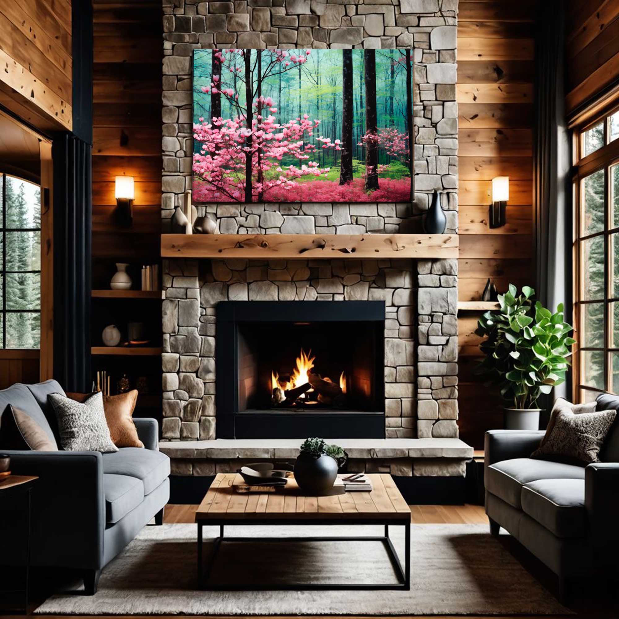 Woodland Wildflower – forest photography canvas print of a wildflower in natural forest light – Art Fusion Store 
