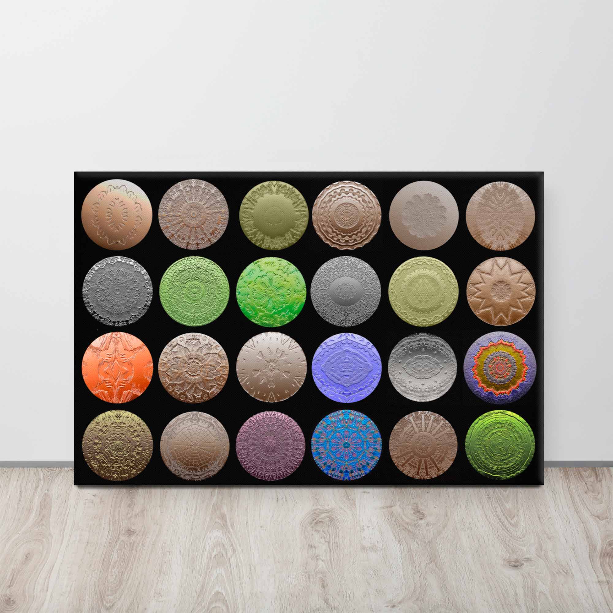 Stunning Canvas Art Composite - Individual Mixed Media Mandalas