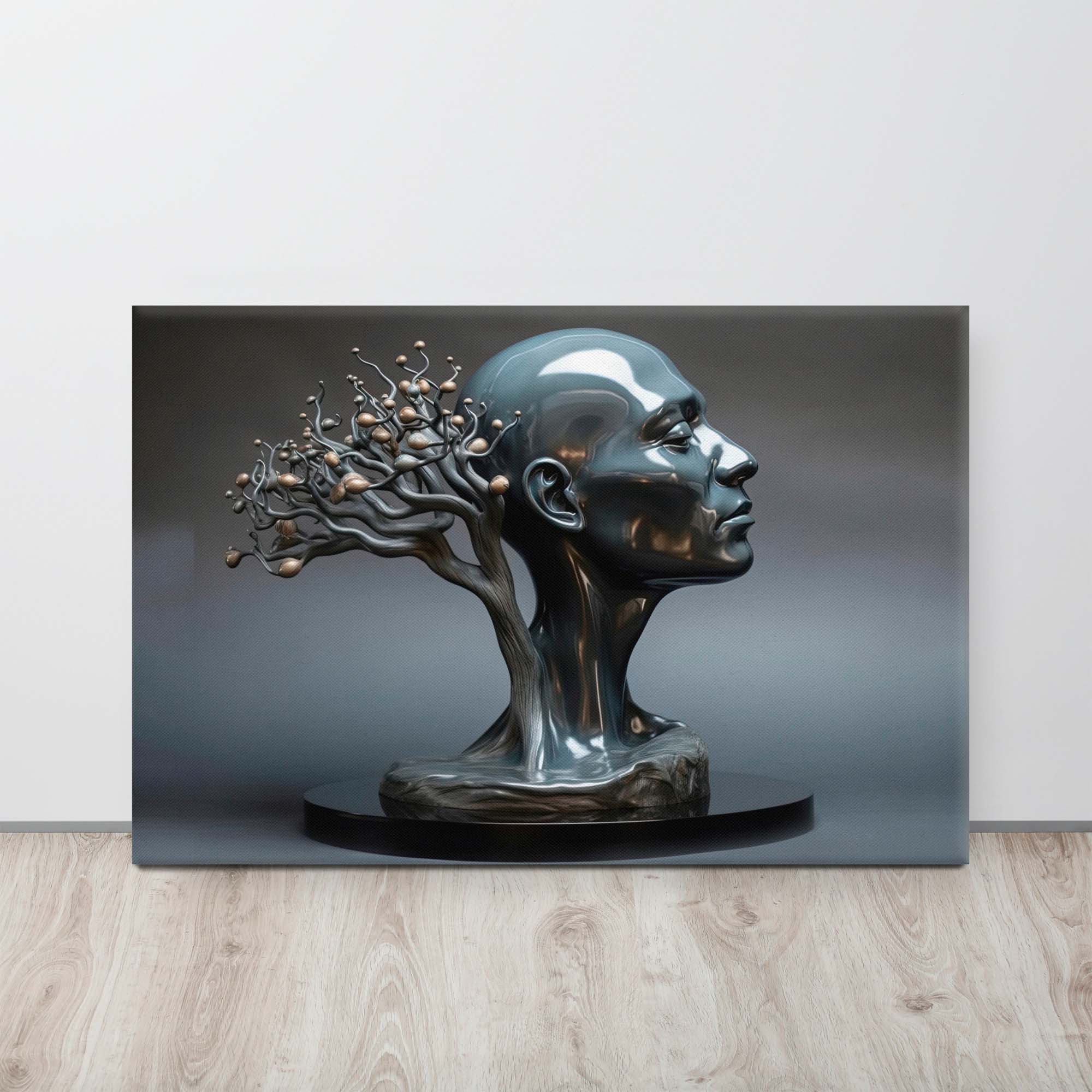 Silent Reflections - Resin Sculpture in Canvas