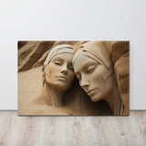 Dreamers in Sand - Sculpture in Canvas Print
