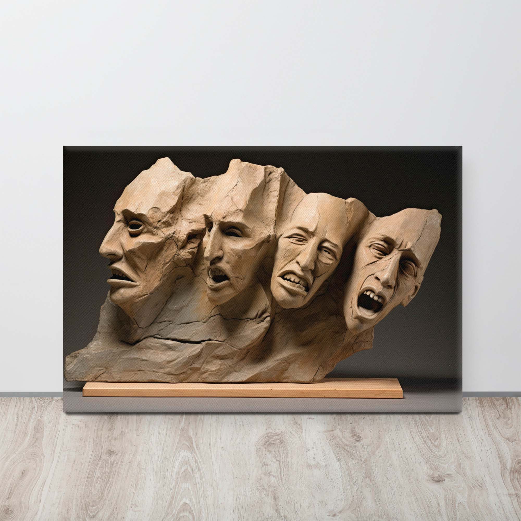 Echoes of Emotion - Clay Sculpture in Canvas
