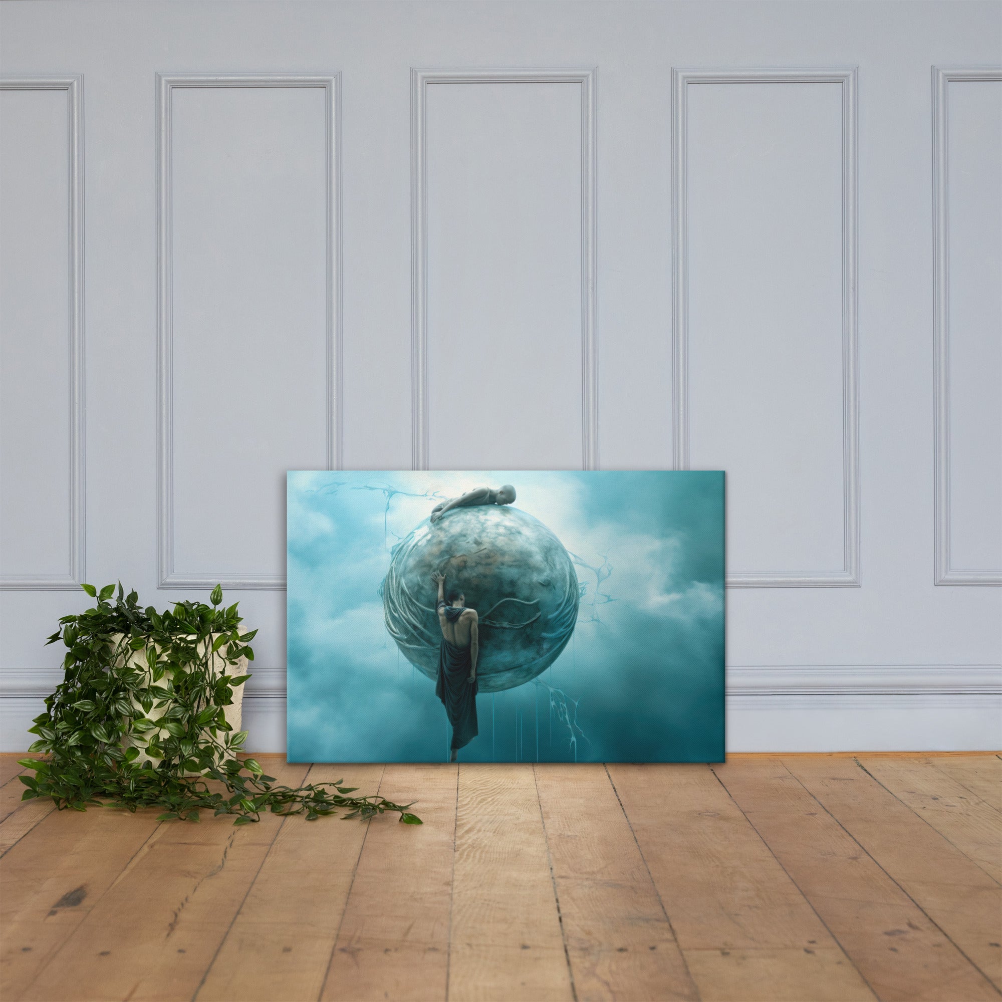 Ethereal Sphere of the Cosmic Mythos - Canvas Painting