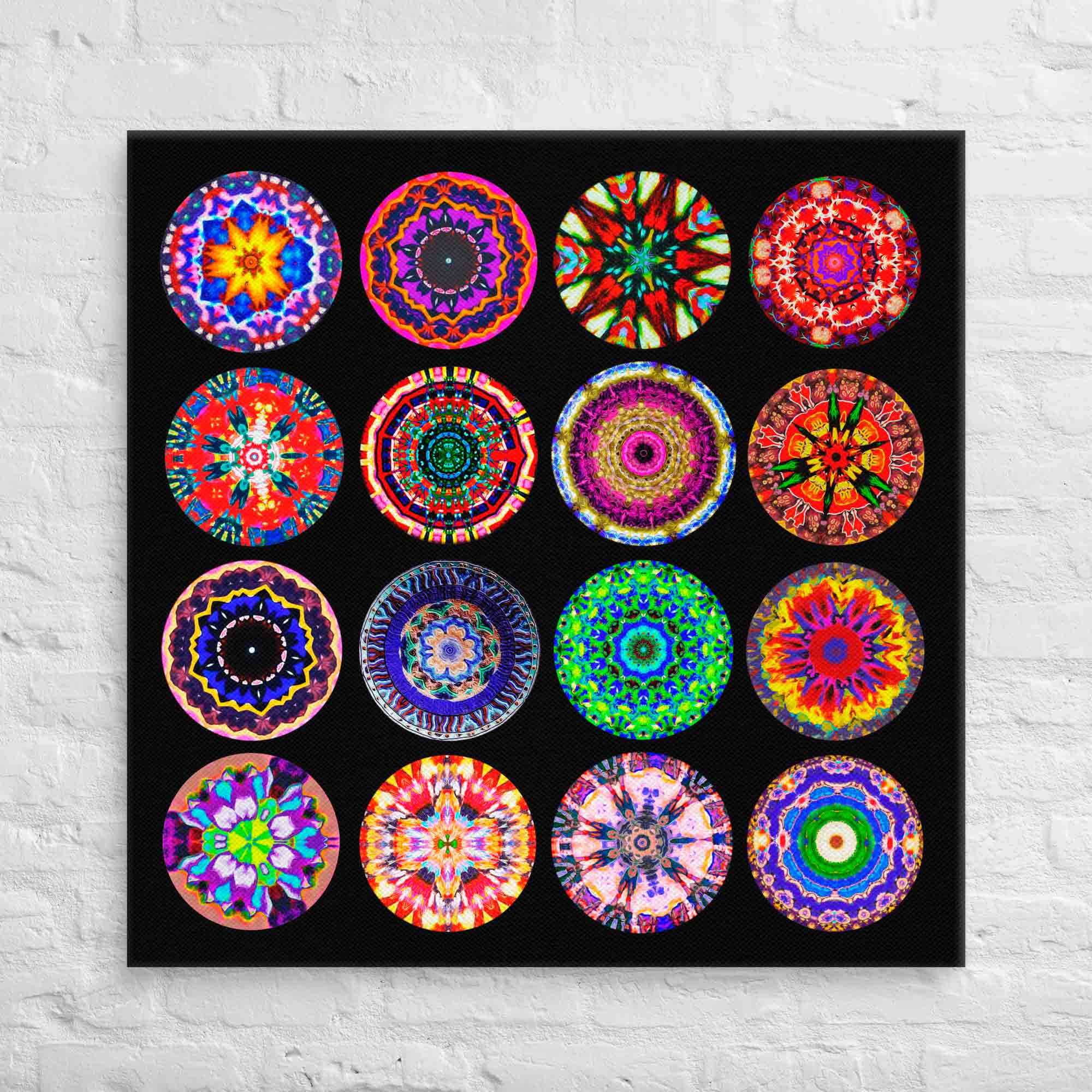 Captivating Circle Art Composite - Mixed Media Mandalas in Harmonious Pattern