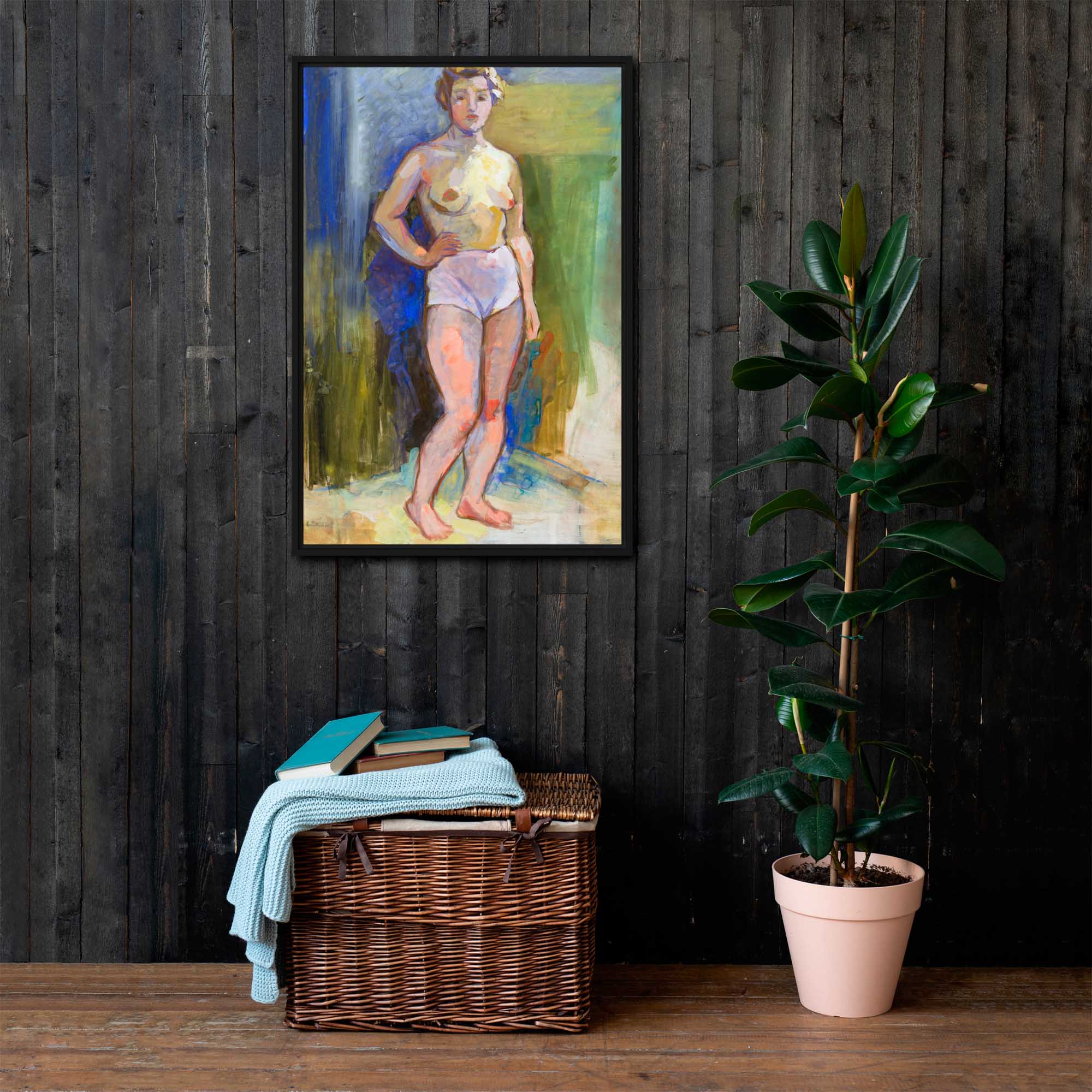Vulnerability Being Nude - Studies in Women  Framed canvas