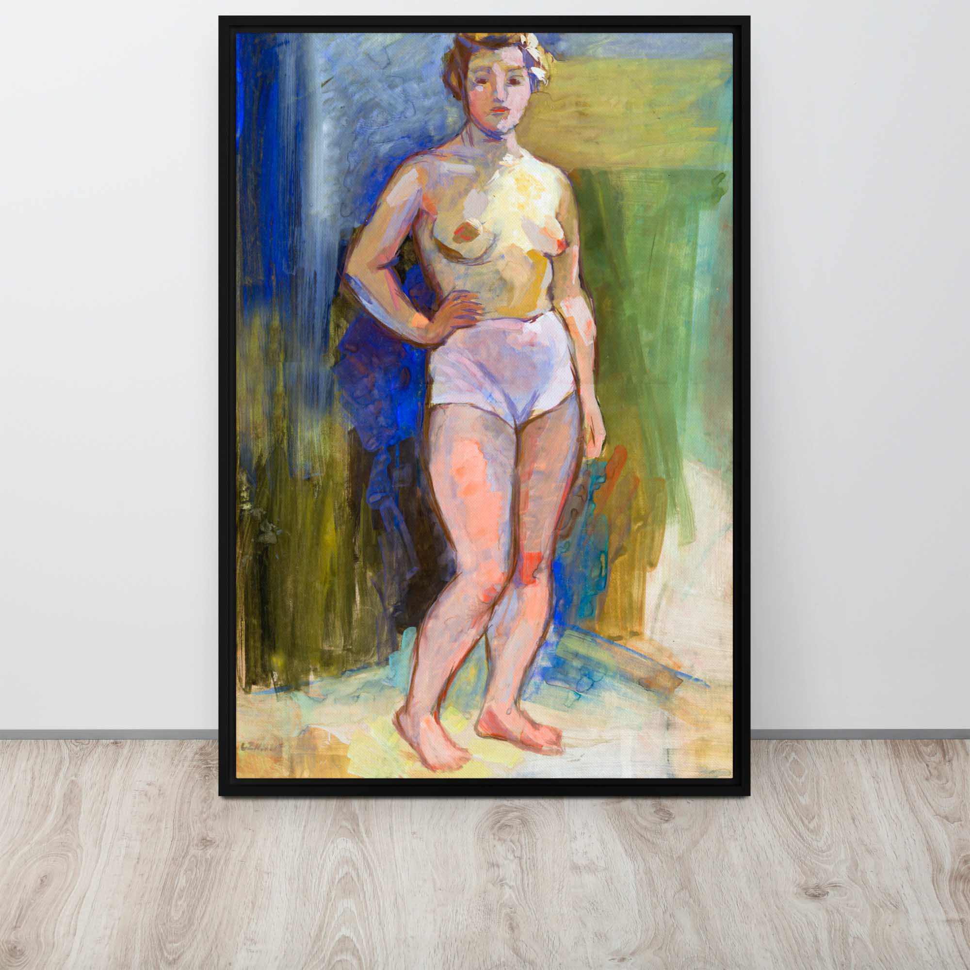 Vulnerability Being Nude - Studies in Women  Framed canvas