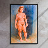 Fluid Lines -The Dance of Form and Color Framed canvas