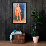 Fluid Lines -The Dance of Form and Color Framed canvas
