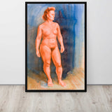 Fluid Lines -The Dance of Form and Color Framed canvas