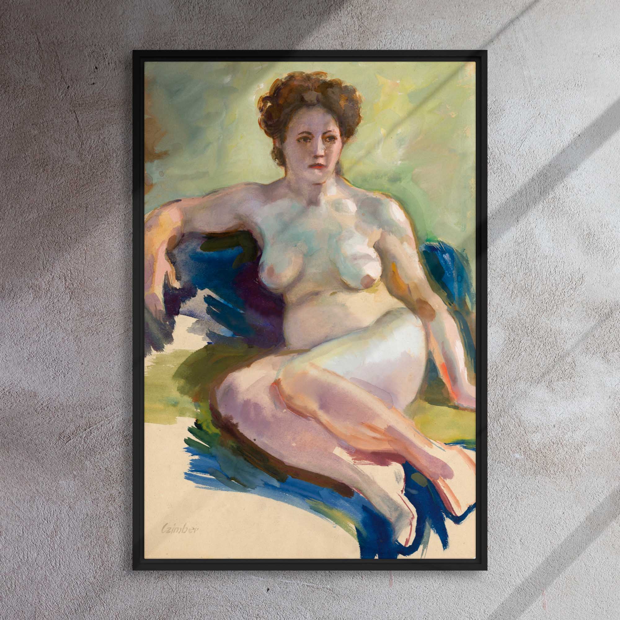Naked Truth -The Essence of Mid-Century Emotion Framed canvas