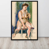 The Essence of Femininity - Nude Studies Framed canvas
