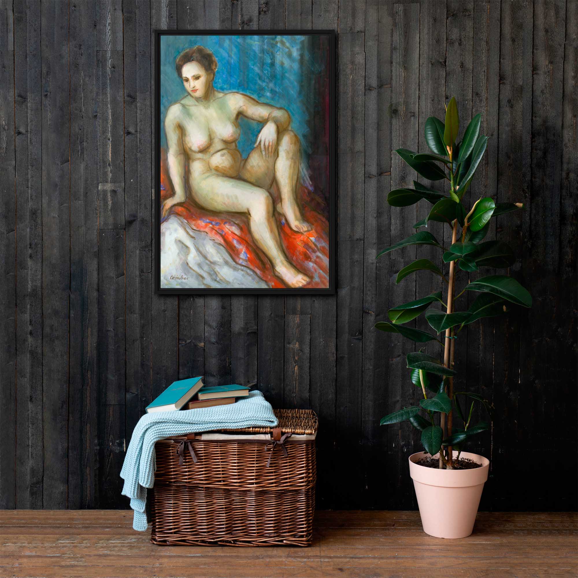 Figures of Strength and Grace - Nude Portraits Framed canvas