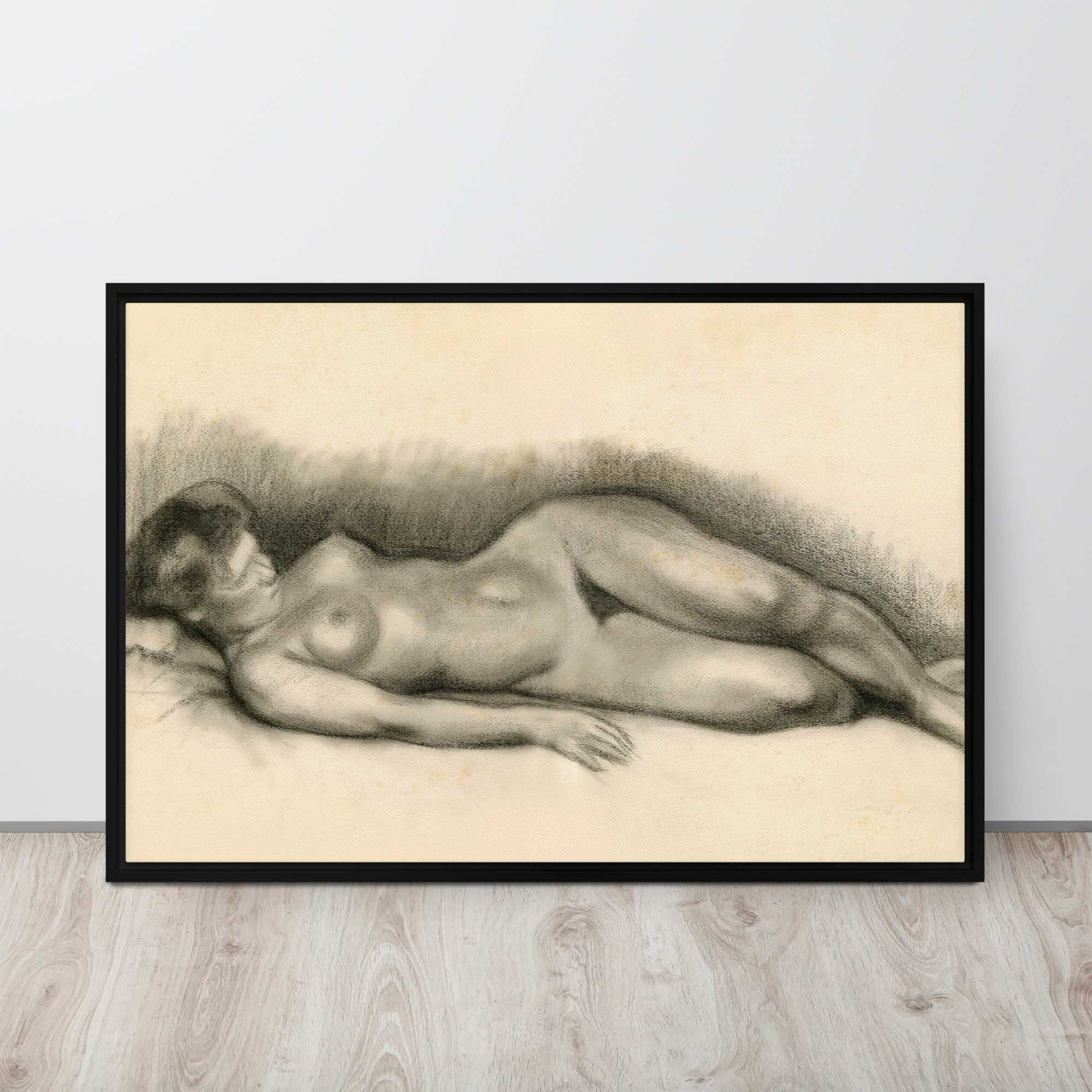 Celebration of the Human Form - Vintage Nude Framed canvas