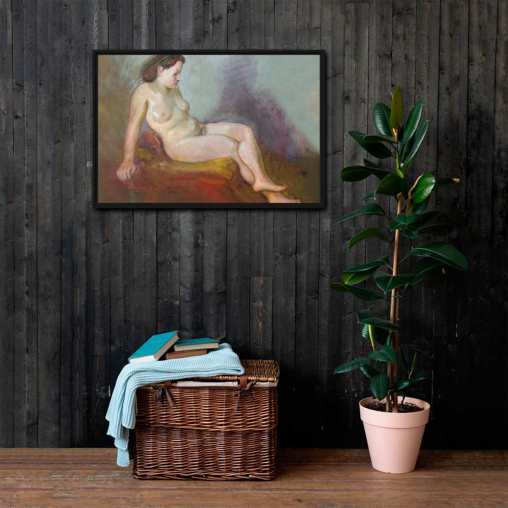 Intimate Visions - Mid-Century Nude by a Master on Framed canvas