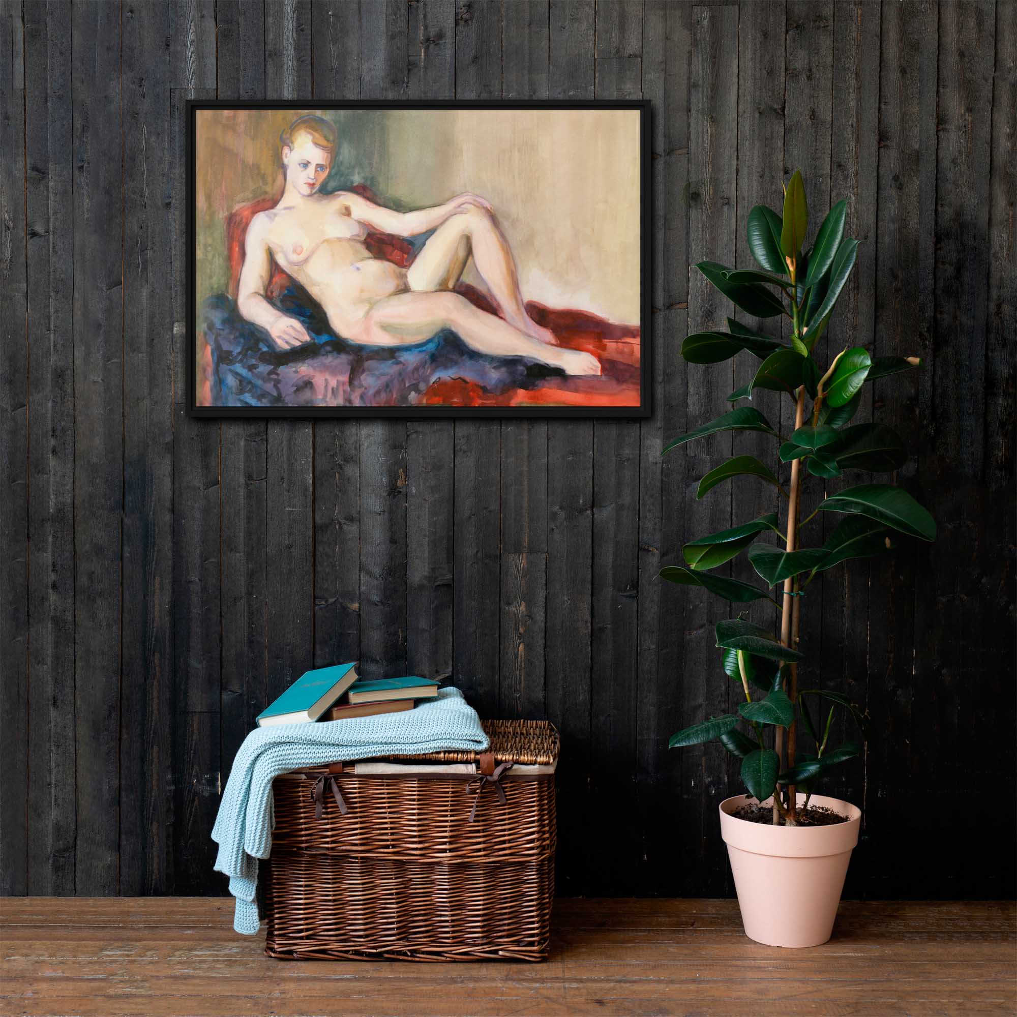 Renaissance of the Body - Nude from a Hungarian Master on Framed canvas