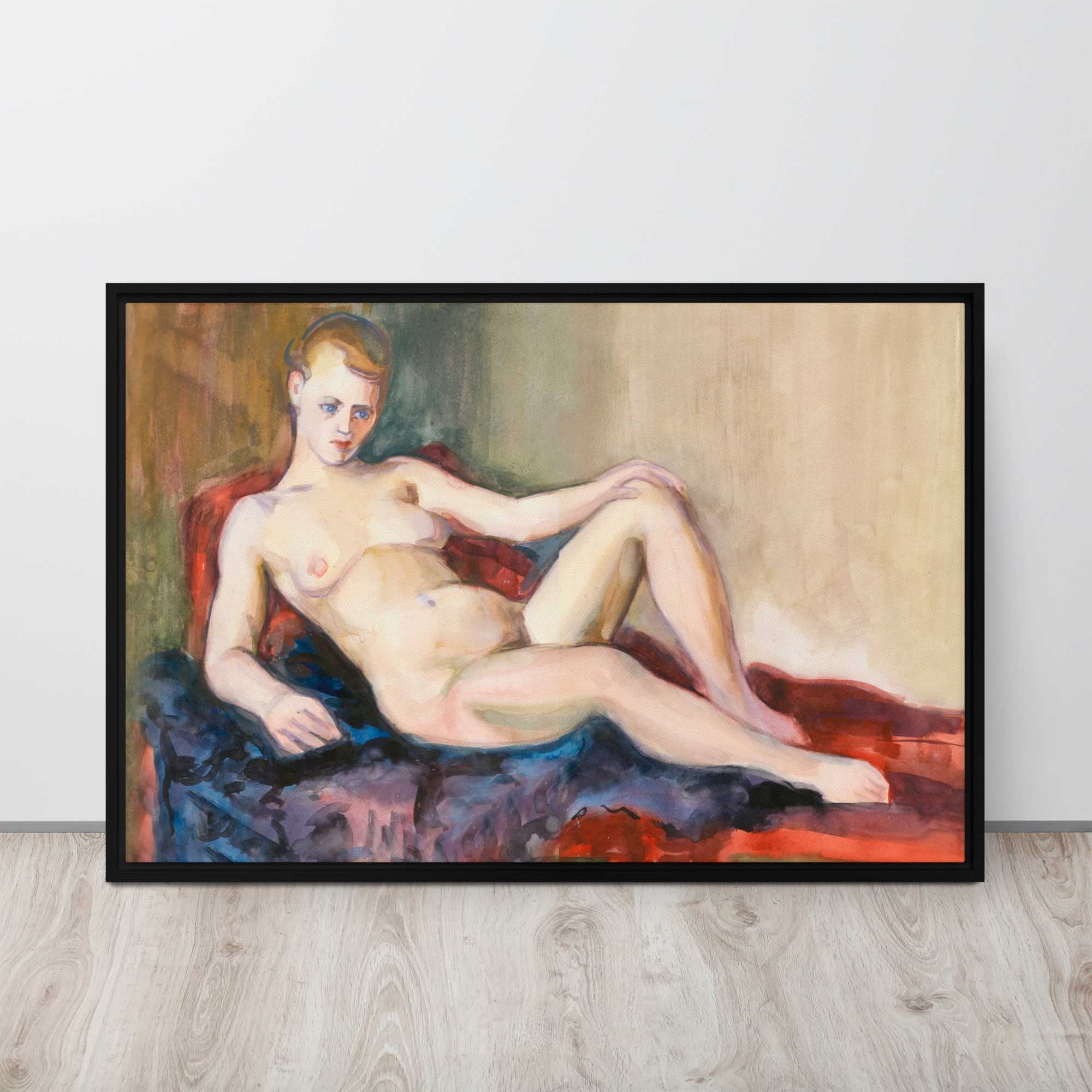 Renaissance of the Body - Nude from a Hungarian Master on Framed canvas