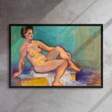 Elysian Forms - A Timeless Nude Framed canvas