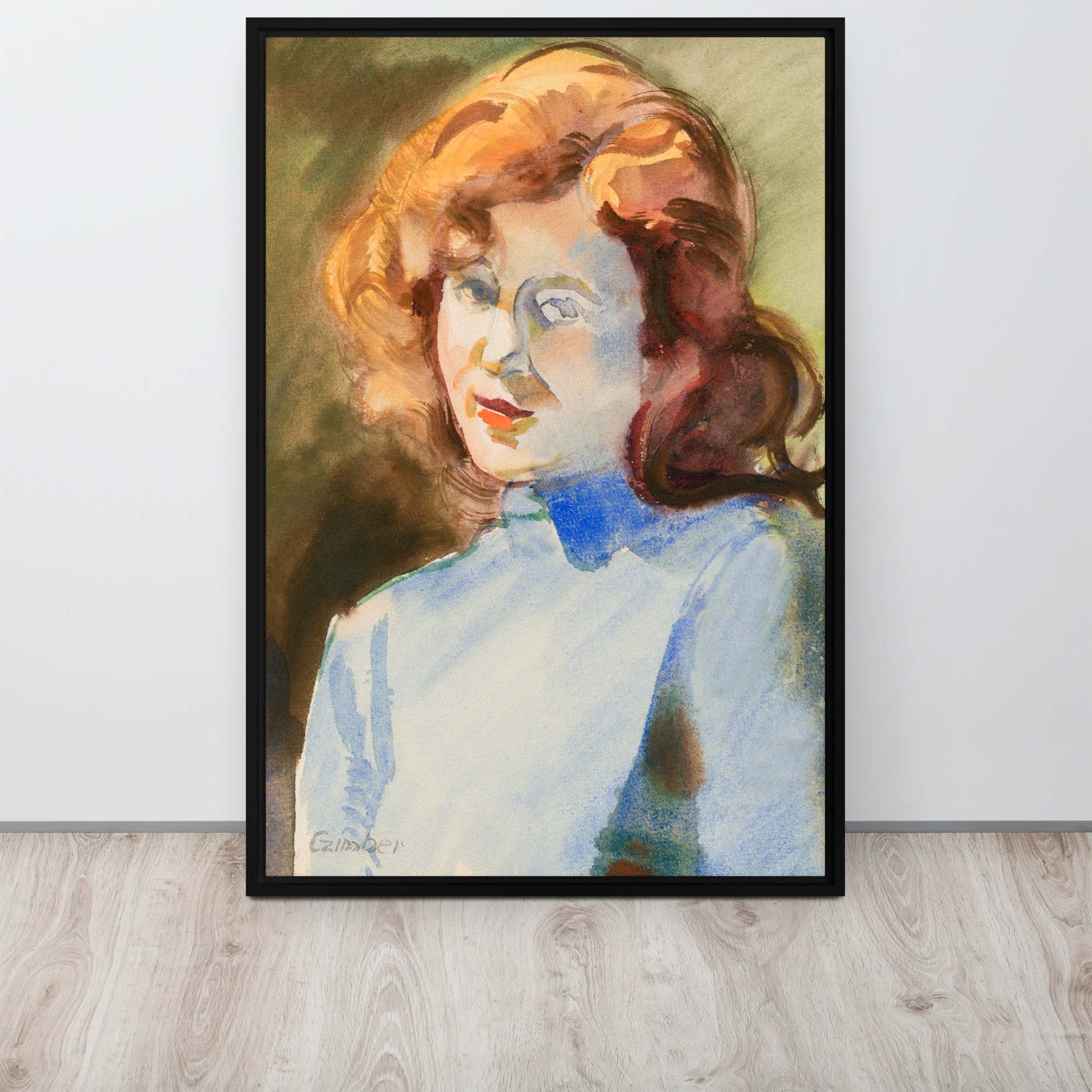 Student of the past - Framed canvas print