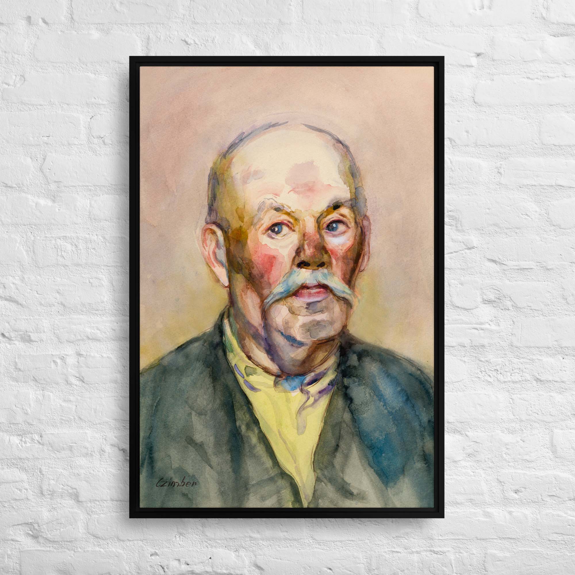 Faces of a Recovering Europe - Vintage Portrait Framed canvas