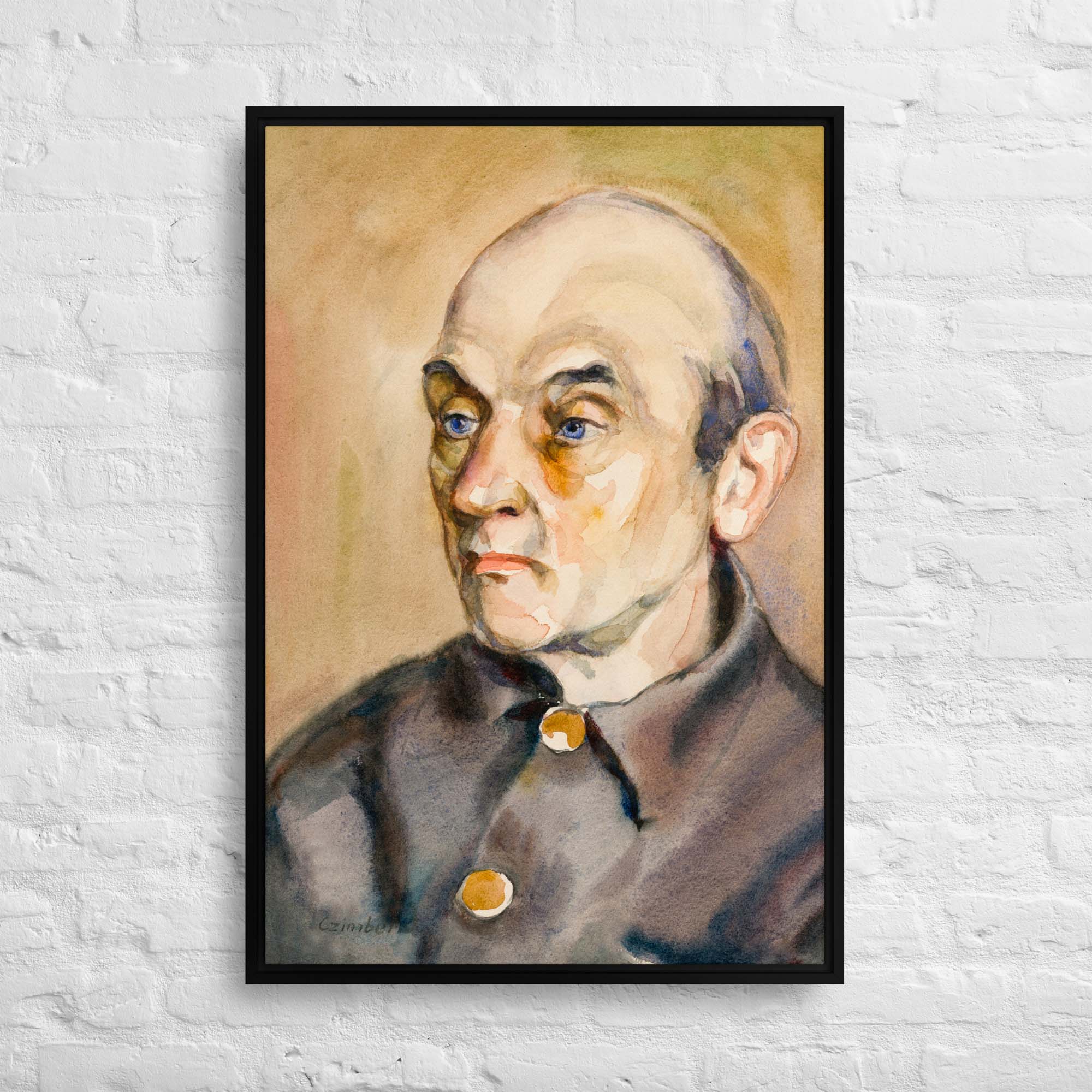 Faces of a Recovering Europe - Midcentury Portrait Framed canvas