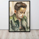 Tapestry of Townsfolk - Portrait Framed canvas