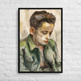 Tapestry of Townsfolk - Portrait Framed canvas