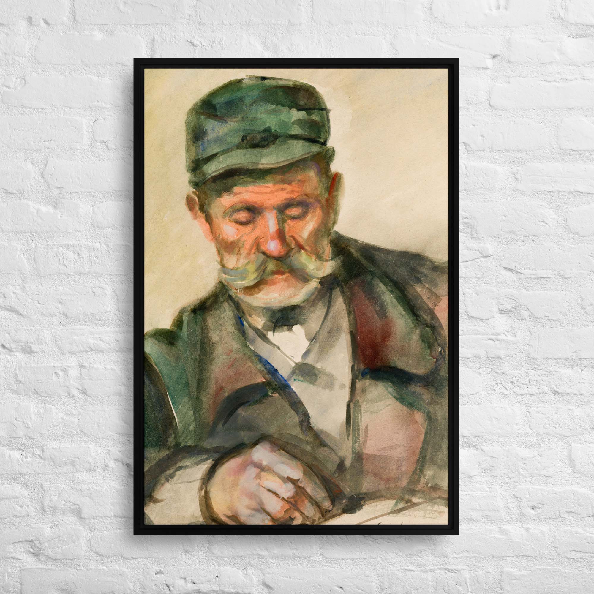 Faces of a Bygone Era - Portrait on Framed canvas