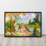 Lakeside Flirtation - Framed canvas