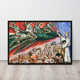 Jesus Shelters a War - On Framed canvas